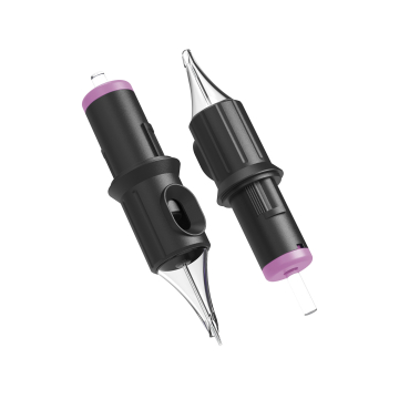 Kartong med 20 Ghost Black nålpatroner - Liner Bugpin Long Taper