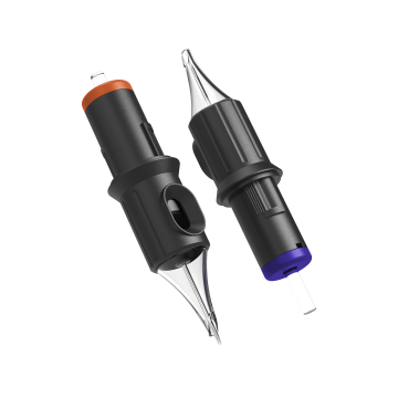 Kartong med 20 Ghost Black nålpatroner - Round Liner Medium Taper