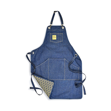 Denim Black N Gold Legacy Set tattoo apron with multiple pockets and adjustable straps.