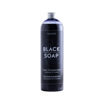 Coal Black Black Soap Concentrate 500 ml bottle with soothing and caring label.