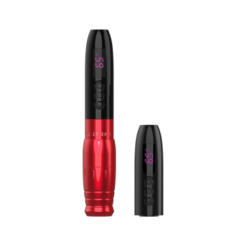 EZ Lola Air PRO trådlös PMU-maskin med extra batteri - Röd