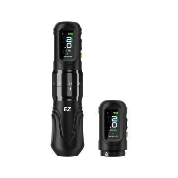 EZ P6 trådlös tatueringspenna med extra batteri - Svart