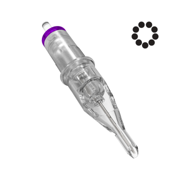 Låda med 20 Killer Ink Stellar nålpatroner - Round Shader