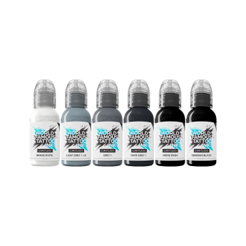 World Famous Limitless Tattoo Ink - Thomas Carli Jarlier Noire Ink set - 6x 30 ml