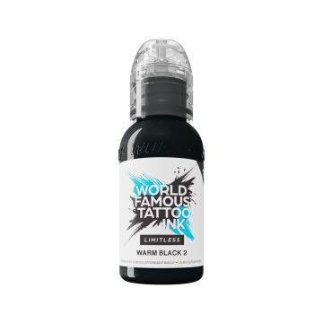 World Famous Limitless Tattoo Ink - Varm svart 2 30 ml