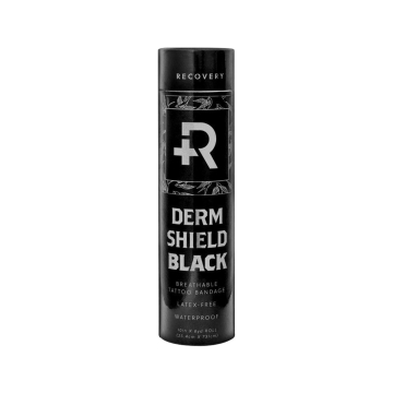 Recovery Derm Shield Skyddande tatueringsfilm - 25 cm x 7,3 m - Svart