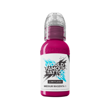 World Famous Limitless tatueringsbläck - Medium Magenta 1 30ml