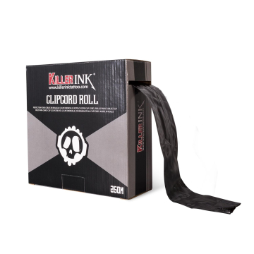 Killer Ink Black Line Clip Cord-överdrag - 250m Hel Rulle