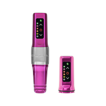 Microbeau Flux Mini tatueringsmaskin med ytterligare Powerbolt Mini - Bubblegum