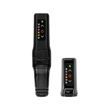 Microbeau Flux Mini tatueringsmaskin med ytterligare Powerbolt Mini - Svart