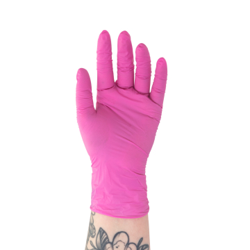 Förpackning med 100 st Killer Beauty Rosa nitrilhandskar