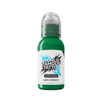 World Famous Limitless Tattoo Ink - Mörkgrön 2 30 ml