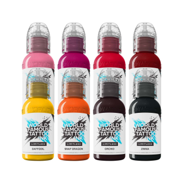 World Famous Limitless Tatueringsbläck - Ryan Smith Flower Set - 8x 30 ml
