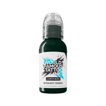 World Famous Limitless Tattoo Ink - Ren grön 30 ml