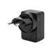 Internationell adapter för nätsladd med anslutning för EU, UK och Australien 