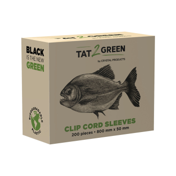 Låda med 200 Tat2Green - Svarta förskurna omslag till clipsladdar