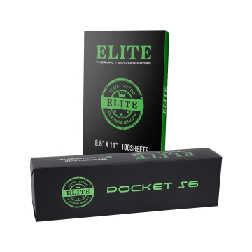 Elite Pocket S6 Termisk USB-skrivare & Låda med 100 Elite Termiskt överföringspapper (8.5" x 11")