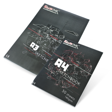 Killer Ink 180GSM Hög Artistisk Kvalitet / Skissblock A3 or A4 (30 Ark)