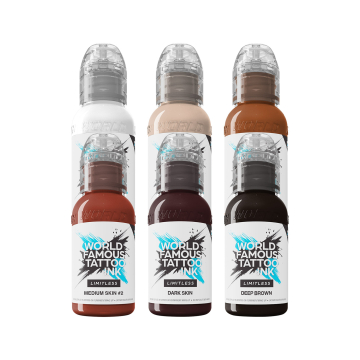 World Famous Limitless Tattoo Ink - Michele Turco Porträttsats - 6 x 30 ml