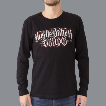 Luxury Hustle Wear Långärmad T-Shirt El Whyner 'Hustle Butter Deluxe' - Svart