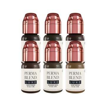 Perma Blend Luxe PMU Ink - The Chocolate Collection -  Den fullständig uppsättningen av 6x 15 ml