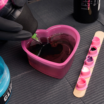 Saferly Hjärtformade rosa sköljkoppar - 150ml