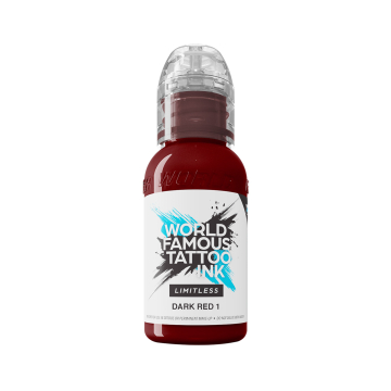World Famous Limitless tatueringsbläck - Dark Red 1 30 ml