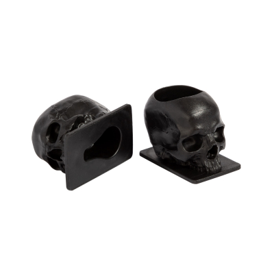 Påse med 200 Saferly Skull 16 mm bläckkoppar - Svart