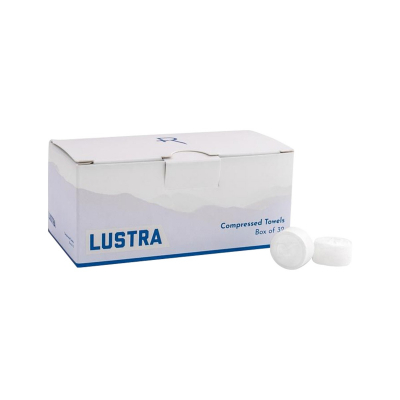 Recovery Lustra komprimerade handdukar – Låda om 32