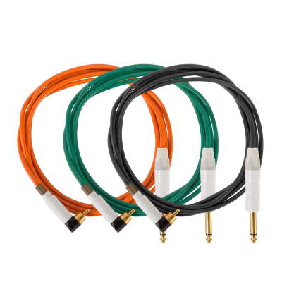 Evolution Cords 'Medusa Silicone Range' 2m Silicone högervinklad RCA kabel