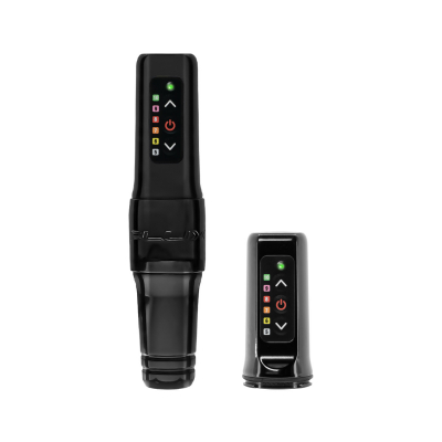 Microbeau Flux Mini tatueringsmaskin med ytterligare Powerbolt Mini - Svart