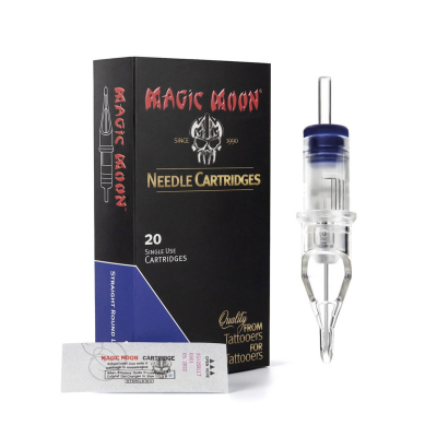 Låda med 20 Magic Moon-Patroner 0.35MM Straight Round Liner Medium