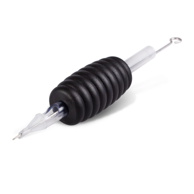 5-pack Killer Ink Engångsgrepp / Tipp 25mm Diamond Tubes Färdigpackade med Precision 0.35MM Round Shader Nålar