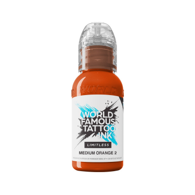 World Famous Limitless tatueringsbläck - Medium Orange 2 30 ml