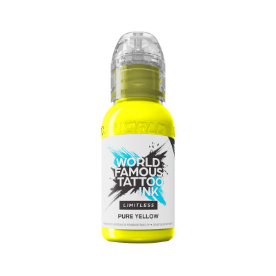 World Famous Limitless tatueringsbläck - Pure Yellow 30 ml