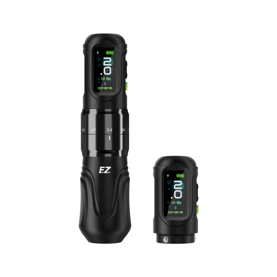 EZ P6 trådlös tatueringspenna med extra batteri - Svart