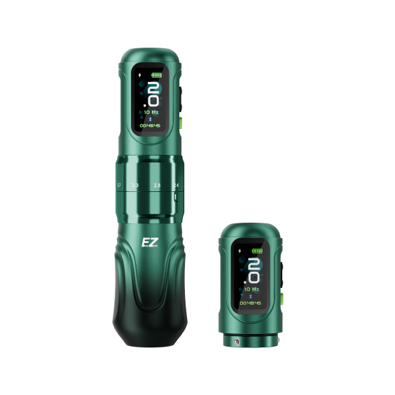 EZ P6 Trådlös tatueringspenna med extra batteri - Green Gradient