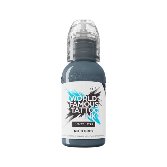 World Famous Limitless Tatueringsbläck - Nik's gray 30 ml