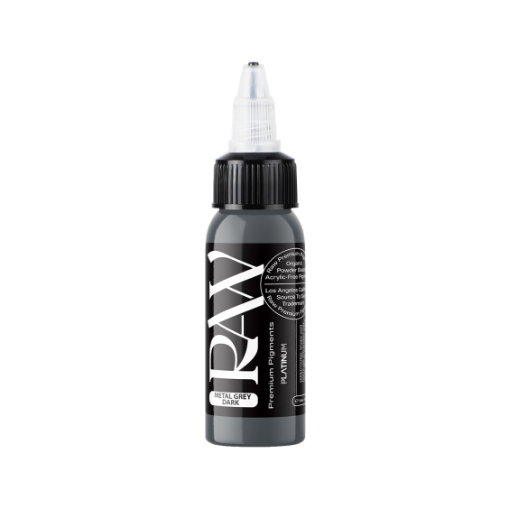 Raw Pigments Platinum - Metal Grey Dark Tatueringsbläck - 30ml