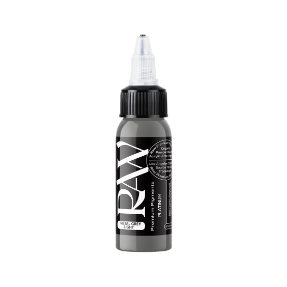 Raw Pigments Platinum - Metal Grey Light Tatueringsbläck - 30ml