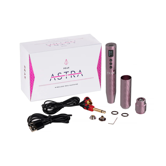 Peak Astra - Trådlös PMU-maskin av penntyp med 2 batterier - Rosa
