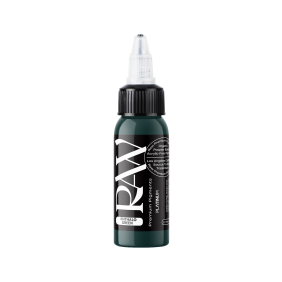 Raw Pigments Platinum - Phthalo Green Tatueringsbläck - 30ml