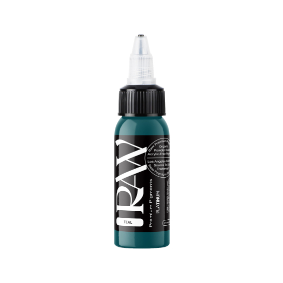 Raw Pigments Platinum - Teal Tatueringsbläck - 30ml
